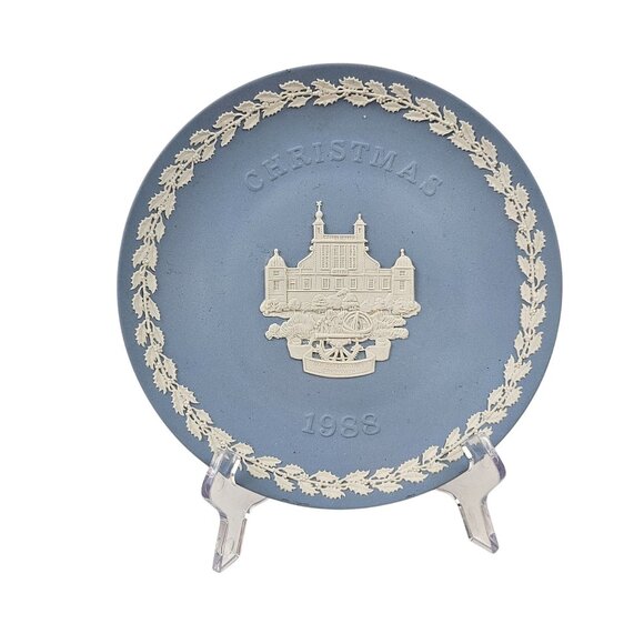 Wedgwood Other - Vintage Wedgwood Plate Old Observatory Greenwich 1988 Christmas Blue Jasperware